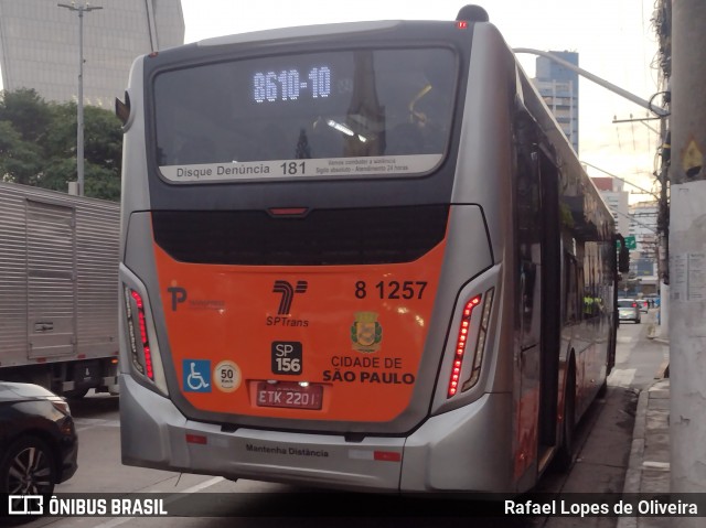 TRANSPPASS - Transporte de Passageiros 8 1257 na cidade de São Paulo, São Paulo, Brasil, por Rafael Lopes de Oliveira. Número da foto: #13116682.