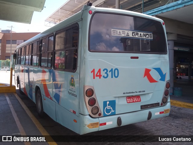 Viação Siará Grande 14310 na cidade de Fortaleza, Ceará, Brasil, por Lucas Caetano. Número da foto: #13118069.