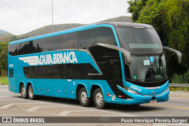 Viação Águia Branca 50840 na cidade de Barra do Piraí, Rio de Janeiro, Brasil, por Paulo Henrique Pereira Borges. Número da foto: #13118394.