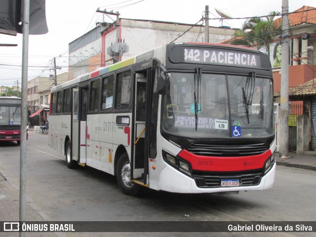 Auto Viação Palmares D17171 na cidade de Rio de Janeiro, Rio de Janeiro, Brasil, por Gabriel Oliveira da Silva. Número da foto: #13118422.