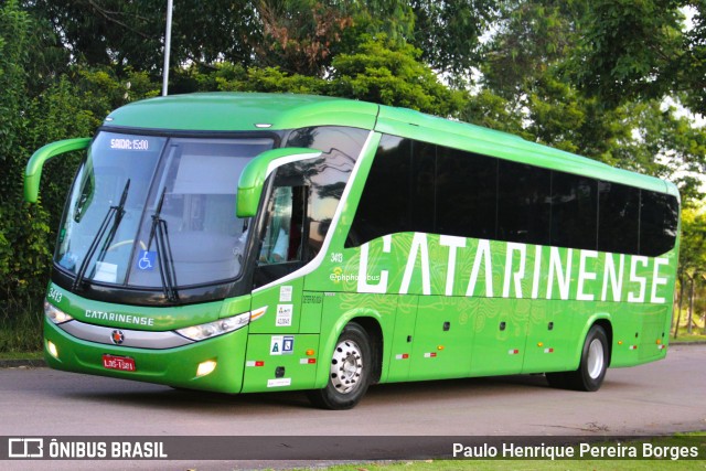 Auto Viação Catarinense 3413 na cidade de Curitiba, Paraná, Brasil, por Paulo Henrique Pereira Borges. Número da foto: #13118471.