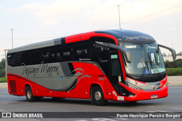 Empresa de Ônibus Pássaro Marron 5501 na cidade de São Paulo, São Paulo, Brasil, por Paulo Henrique Pereira Borges. Número da foto: #13118561.