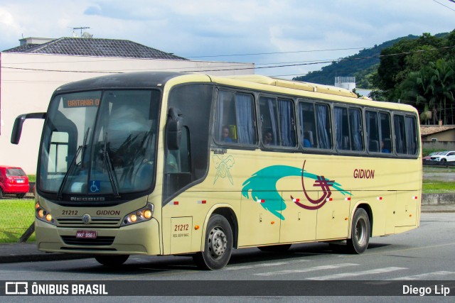 Gidion Transporte e Turismo 21212 na cidade de Joinville, Santa Catarina, Brasil, por Diego Lip. Número da foto: #13118834.