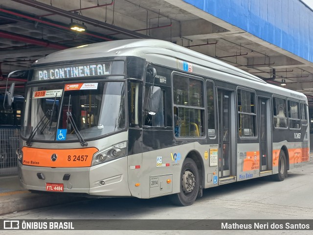 Viação Gato Preto 8 2457 na cidade de Osasco, São Paulo, Brasil, por Matheus Neri dos Santos. Número da foto: #13118499.