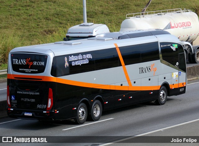 Trans Vip Transportes e Turismo 9039 na cidade de Canas, São Paulo, Brasil, por João Felipe. Número da foto: #13116772.