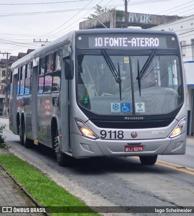 BluMob - Concessionária de Transporte Urbano de Blumenau 9118 na cidade de Blumenau, Santa Catarina, Brasil, por Iago Scheineider. Número da foto: #13117519.