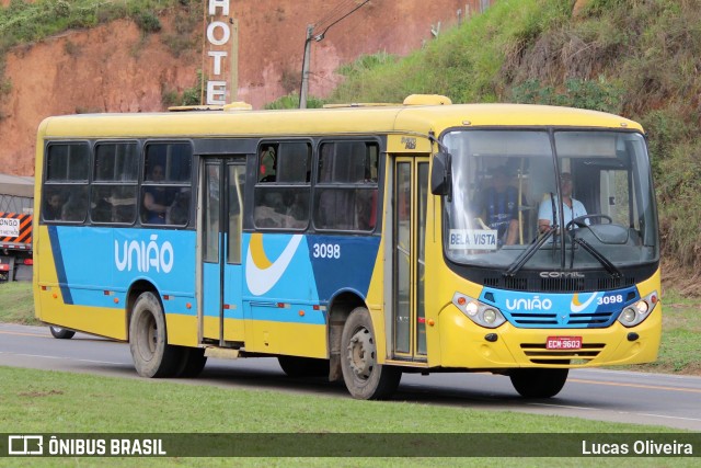 Viação União 3098 na cidade de Muriaé, Minas Gerais, Brasil, por Lucas Oliveira. Número da foto: #13117087.