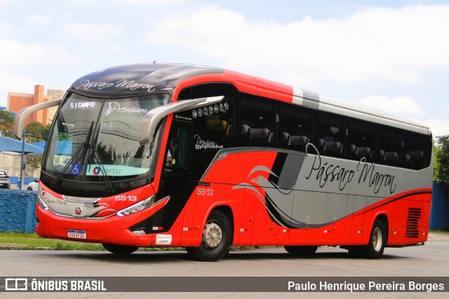 Empresa de Ônibus Pássaro Marron 5513 na cidade de São Paulo, São Paulo, Brasil, por Paulo Henrique Pereira Borges. Número da foto: #13118584.