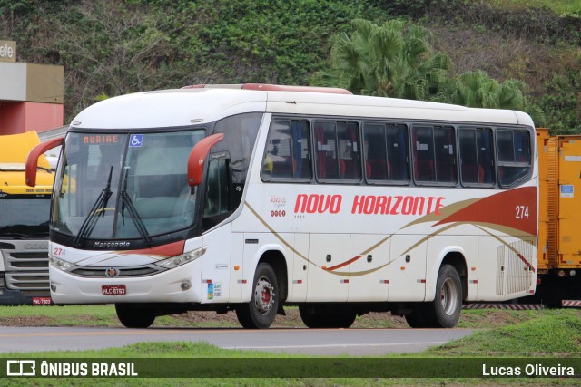 Viação Novo Horizonte 274 na cidade de Muriaé, Minas Gerais, Brasil, por Lucas Oliveira. Número da foto: #13182114.