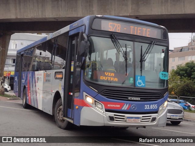 Guarulhos Transportes 33.655 na cidade de São Paulo, São Paulo, Brasil, por Rafael Lopes de Oliveira. Número da foto: #13182430.