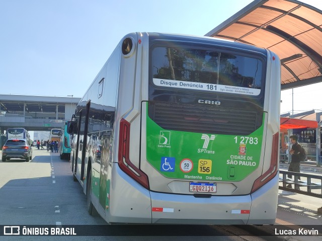 Viação Gato Preto 1 2783 na cidade de Osasco, São Paulo, Brasil, por Lucas Kevin. Número da foto: #13180907.