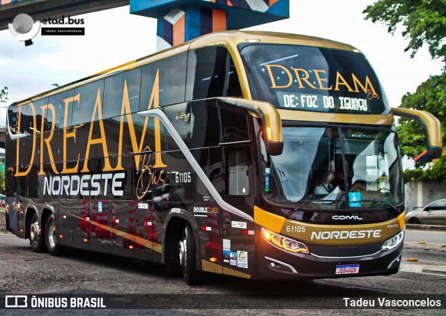 Expresso Nordeste 61105 na cidade de Rio de Janeiro, Rio de Janeiro, Brasil, por Tadeu Vasconcelos. Número da foto: #13181005.