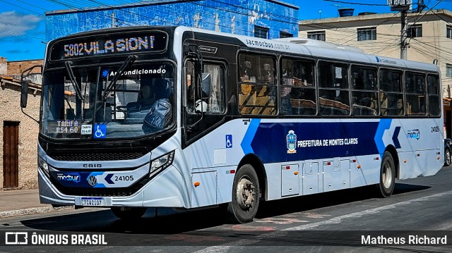 Solaris Transportes 24105 na cidade de Montes Claros, Minas Gerais, Brasil, por Matheus Richard. Número da foto: #13180714.