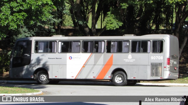 Empresa de Ônibus Pássaro Marron 90708 na cidade de Taubaté, São Paulo, Brasil, por Alex Ramos Ribeiro. Número da foto: #13183524.