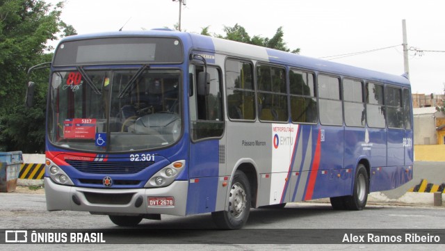 Empresa de Ônibus Pássaro Marron 92301 na cidade de Aparecida, São Paulo, Brasil, por Alex Ramos Ribeiro. Número da foto: #13183616.