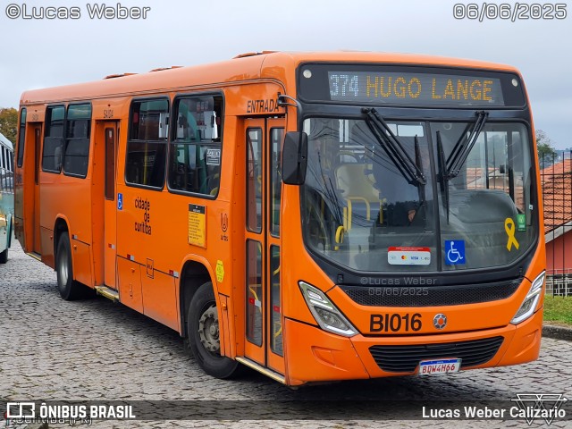 Transporte Coletivo Glória BI016 na cidade de Curitiba, Paraná, Brasil, por Lucas Weber Calizario. Número da foto: #13181671.