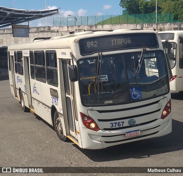 Expresso Vitória Bahia 3767 na cidade de Salvador, Bahia, Brasil, por Matheus Calhau. Número da foto: #13182074.
