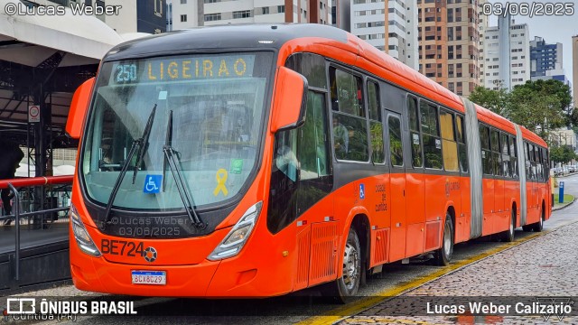 Transporte Coletivo Glória BE724 na cidade de Curitiba, Paraná, Brasil, por Lucas Weber Calizario. Número da foto: #13181667.