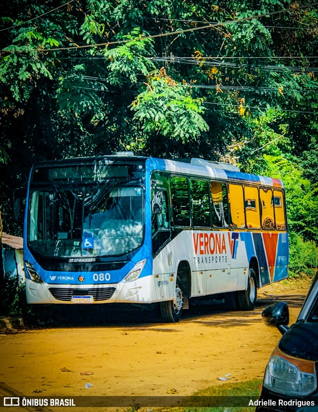 Verona Transporte 080 na cidade de São José de Ribamar, Maranhão, Brasil, por Adrielle Rodrigues. Número da foto: #13181753.