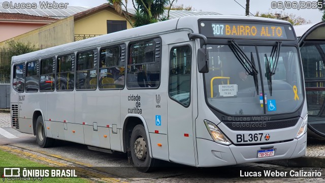 Transporte Coletivo Glória BL367 na cidade de Curitiba, Paraná, Brasil, por Lucas Weber Calizario. Número da foto: #13181680.