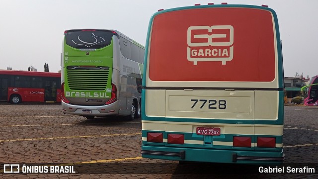 Viação Garcia 7728 na cidade de Londrina, Paraná, Brasil, por Gabriel Serafim. Número da foto: #13181171.