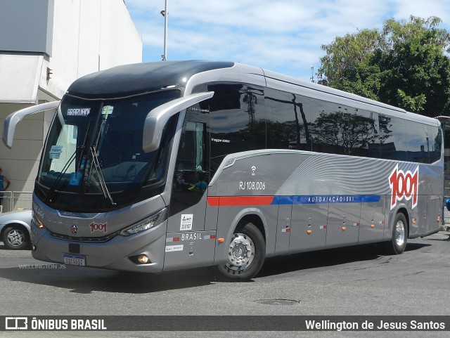 Auto Viação 1001 RJ 108.006 na cidade de Rio de Janeiro, Rio de Janeiro, Brasil, por Wellington de Jesus Santos. Número da foto: #13182184.