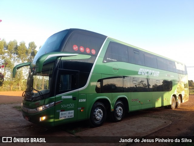 Eucatur - Empresa União Cascavel de Transportes e Turismo 5306 na cidade de Itapuã do Oeste, Rondônia, Brasil, por Jandir de Jesus Pinheiro da Silva. Número da foto: #13181879.