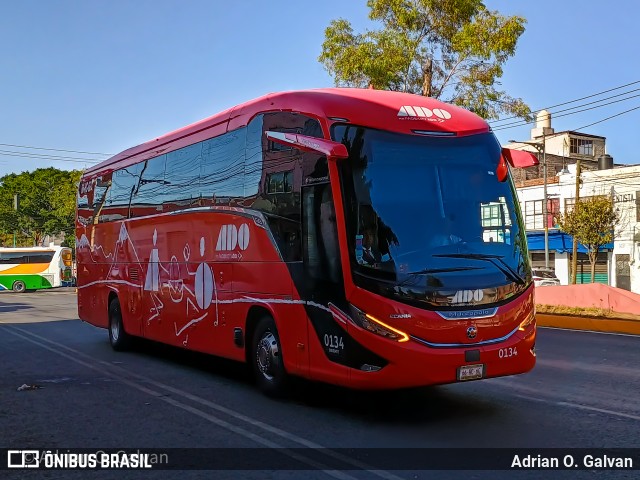 ADO - Autobuses de Oriente 0134 na cidade de Gustavo A. Madero, Ciudad de México, México, por Adrian O. Galvan. Número da foto: #13181291.
