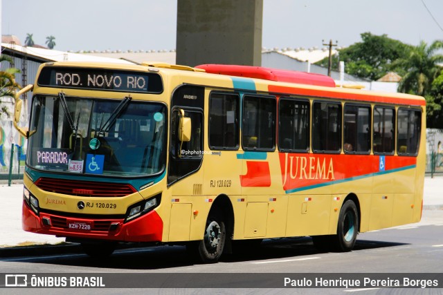 Auto Viação Jurema RJ 120.029 na cidade de Rio de Janeiro, Rio de Janeiro, Brasil, por Paulo Henrique Pereira Borges. Número da foto: #13205735.