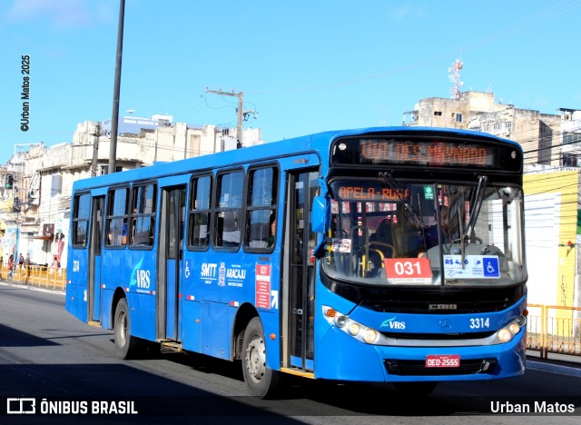 VRS - Viação Roberto Santana 3314 na cidade de Aracaju, Sergipe, Brasil, por Urban Matos. Número da foto: #13206783.