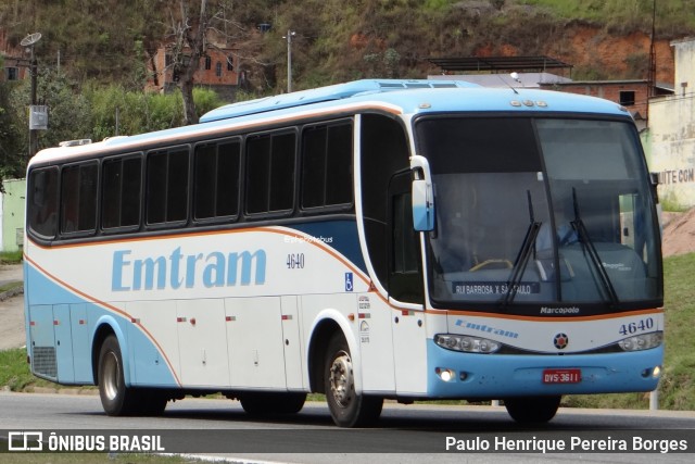 Emtram 4640 na cidade de Barra do Piraí, Rio de Janeiro, Brasil, por Paulo Henrique Pereira Borges. Número da foto: #13205774.