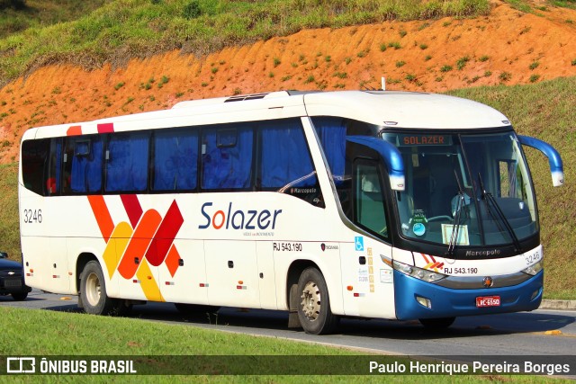 Solazer Transportes e Turismo 3246 na cidade de Aparecida, São Paulo, Brasil, por Paulo Henrique Pereira Borges. Número da foto: #13205698.