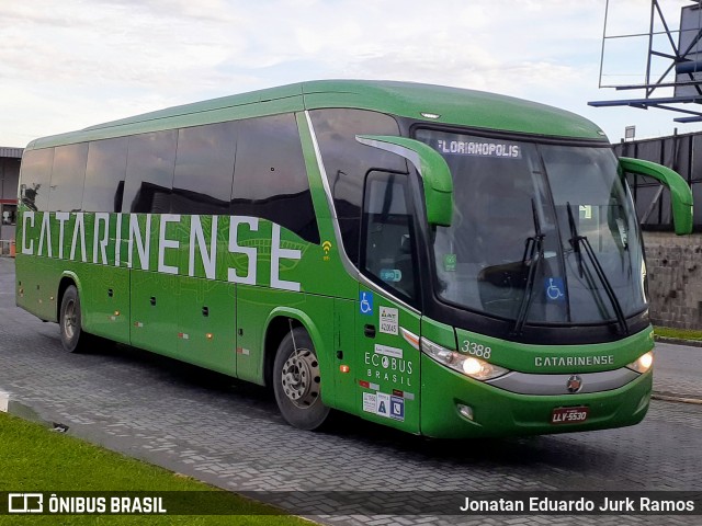 Auto Viação Catarinense 3388 na cidade de Itajaí, Santa Catarina, Brasil, por Jonatan Eduardo Jurk Ramos. Número da foto: #13207345.