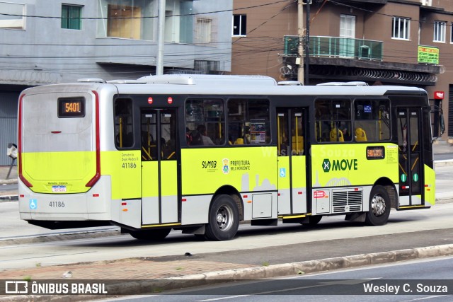 Urca Auto Ônibus 41186 na cidade de Belo Horizonte, Minas Gerais, Brasil, por Wesley C. Souza. Número da foto: #13206781.
