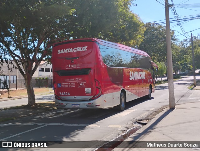 Viação Santa Cruz 34824 na cidade de Campinas, São Paulo, Brasil, por Matheus Duarte Souza. Número da foto: #13205826.