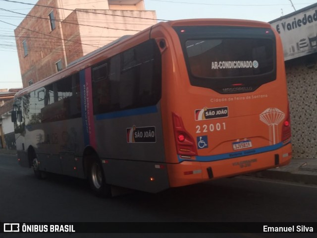 Auto Ônibus São João 22001 na cidade de Feira de Santana, Bahia, Brasil, por Emanuel Silva. Número da foto: #13206374.