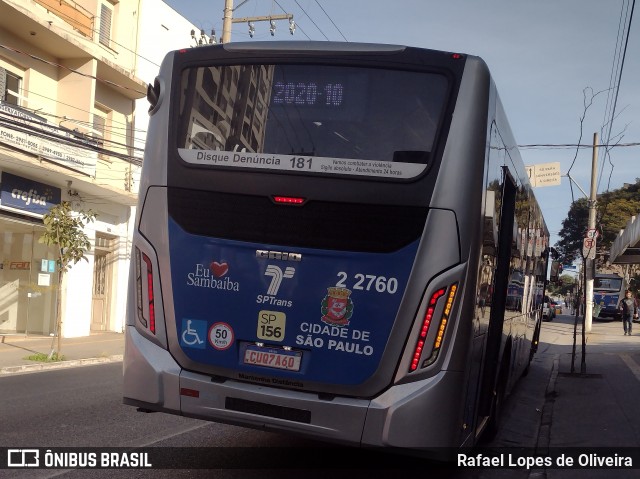 Sambaíba Transportes Urbanos 2 2760 na cidade de São Paulo, São Paulo, Brasil, por Rafael Lopes de Oliveira. Número da foto: #13204950.
