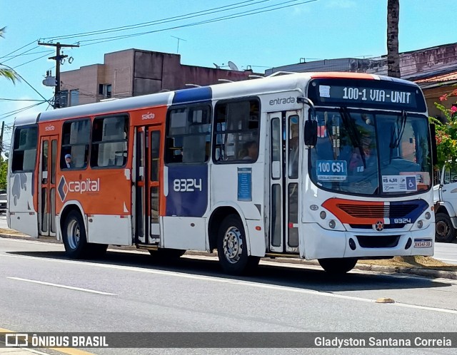 Capital Transportes 8324 na cidade de Aracaju, Sergipe, Brasil, por Gladyston Santana Correia. Número da foto: #13207327.