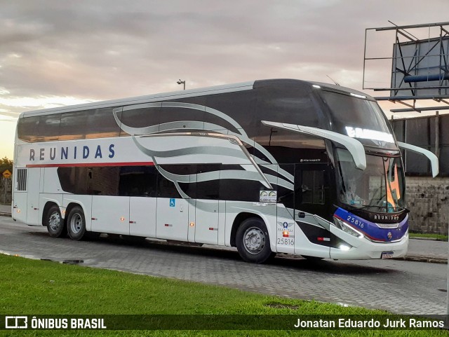Reunidas Transportes Coletivos 25816 na cidade de Itajaí, Santa Catarina, Brasil, por Jonatan Eduardo Jurk Ramos. Número da foto: #13207325.