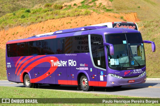 Twister Rio Transporte e Turismo 2070 na cidade de Aparecida, São Paulo, Brasil, por Paulo Henrique Pereira Borges. Número da foto: #13205710.