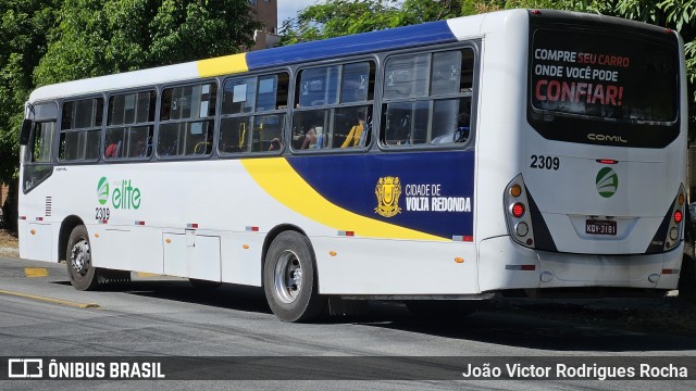 Viação Elite 2309 na cidade de Volta Redonda, Rio de Janeiro, Brasil, por João Victor Rodrigues Rocha. Número da foto: #13204989.