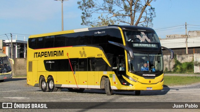 Viação Nova Itapemirim 40216 na cidade de Juiz de Fora, Minas Gerais, Brasil, por Juan Pablo. Número da foto: #13206287.