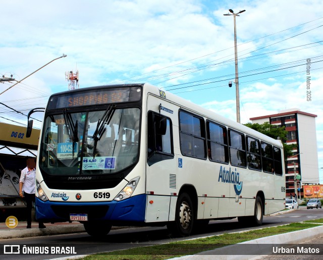 Viação Atalaia Transportes 6519 na cidade de Aracaju, Sergipe, Brasil, por Urban Matos. Número da foto: #13206227.