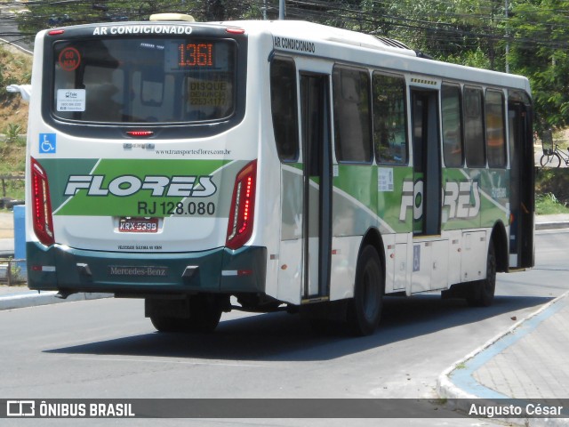 Transportes Flores RJ 128.080 na cidade de São João de Meriti, Rio de Janeiro, Brasil, por Augusto César. Número da foto: #13206244.