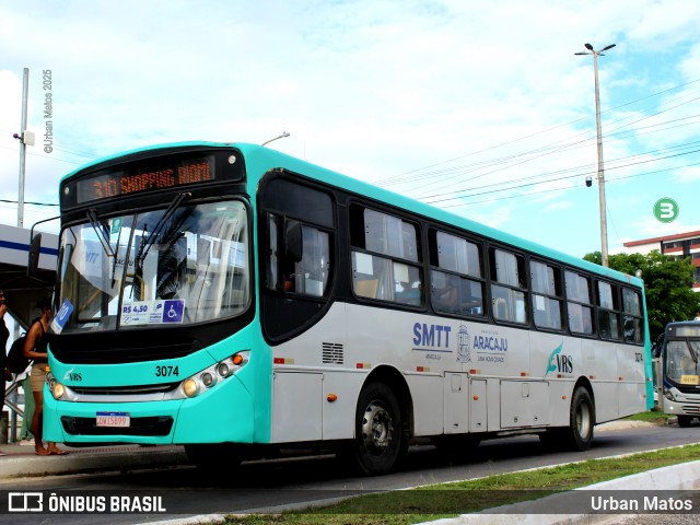 VRS - Viação Roberto Santana 3074 na cidade de Aracaju, Sergipe, Brasil, por Urban Matos. Número da foto: #13206224.