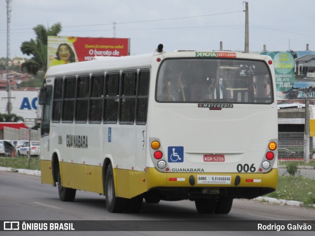 Transportes Guanabara 006 na cidade de São Gonçalo do Amarante, Rio Grande do Norte, Brasil, por Rodrigo Galvão. Número da foto: #13209069.