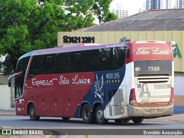 Expresso São Luiz 7980 na cidade de Cuiabá, Mato Grosso, Brasil, por Eronildo Assunção. Número da foto: #13209224.