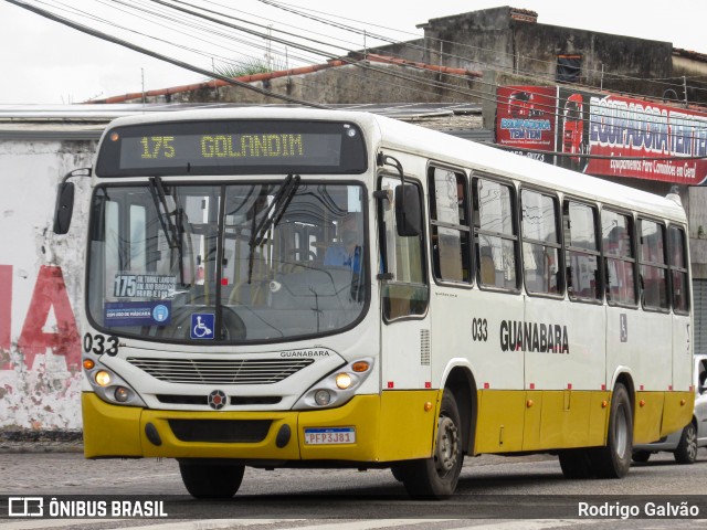 Transportes Guanabara 033 na cidade de Natal, Rio Grande do Norte, Brasil, por Rodrigo Galvão. Número da foto: #13208830.