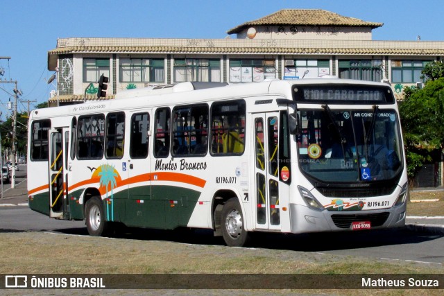 Viação Montes Brancos RJ 196.071 na cidade de Cabo Frio, Rio de Janeiro, Brasil, por Matheus Souza. Número da foto: #13209174.