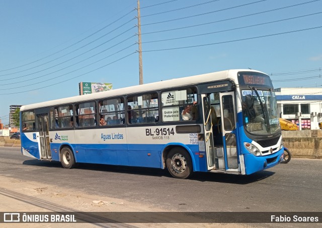 Transportes Águas Lindas BL-91514 na cidade de Ananindeua, Pará, Brasil, por Fabio Soares. Número da foto: #13208022.